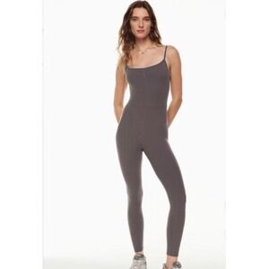 Wilfred Free Aritzia Divinity Jumpsuit Charcoal Grey XS Spaghetti Strap Bodysuit